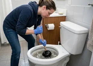 plunger to unclog toilet